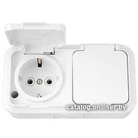 Розетка Bylectrica Пралеска Аква РА16-303 (белый)