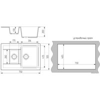 Кухонная мойка Gran-Stone GS-21K (308 черный)