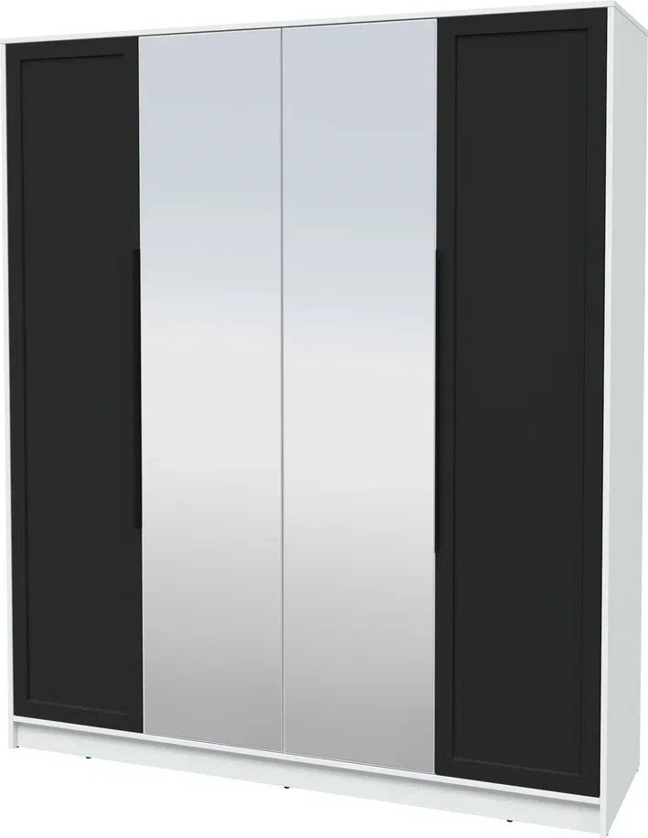 

Шкаф распашной Интерлиния Концепт Тренд КТ-Ш4(з) (белый платинум/черный)