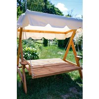 Садовые качели Сокол бай Прага 2 дуб (бежевый) в Бобруйске
