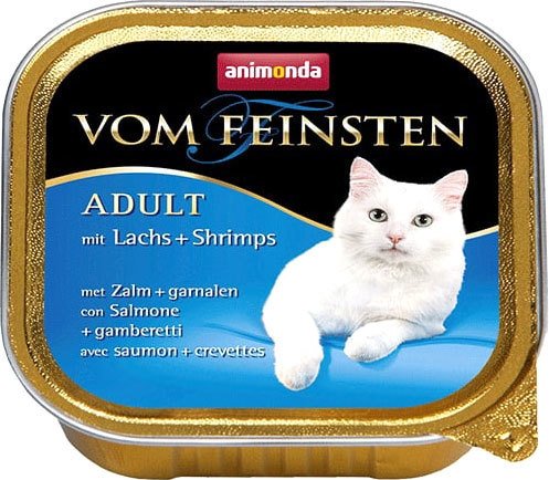 

Консервированный корм для кошек Animonda Vom Feinsten Adult с лососем и креветками 0.1 кг