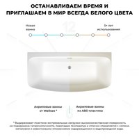 Ванна Wellsee Ground Breaking 170x80 28770104R (пристенная ванна белый глянец, экран, ножки, сифон-автомат золото) в Солигорске