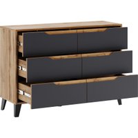 Комод ЭлиГард Eyva 6S (дуб вотан/графит)