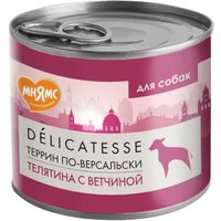 Консервированный корм для собак Мнямс Террин по-версальски Паштет из телятины с ветчиной 200 г