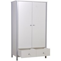 Шкаф распашной Polini Kids Simple двухсекционный с ящиками 0002770.55 (белый/серый)