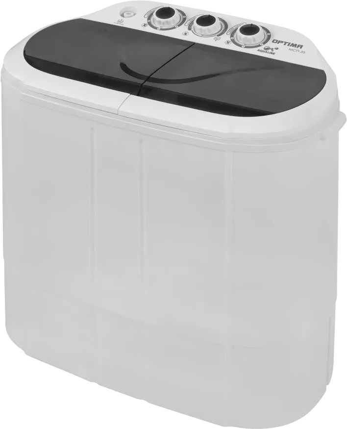 

Активаторная стиральная машина Optima МСП-35 (белый/черный)