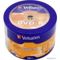 DVD-R диск Verbatim 4.7Gb 16x 43731 (50 шт.)