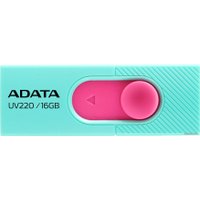 USB Flash ADATA UV220 16GB (зеленый/розовый)