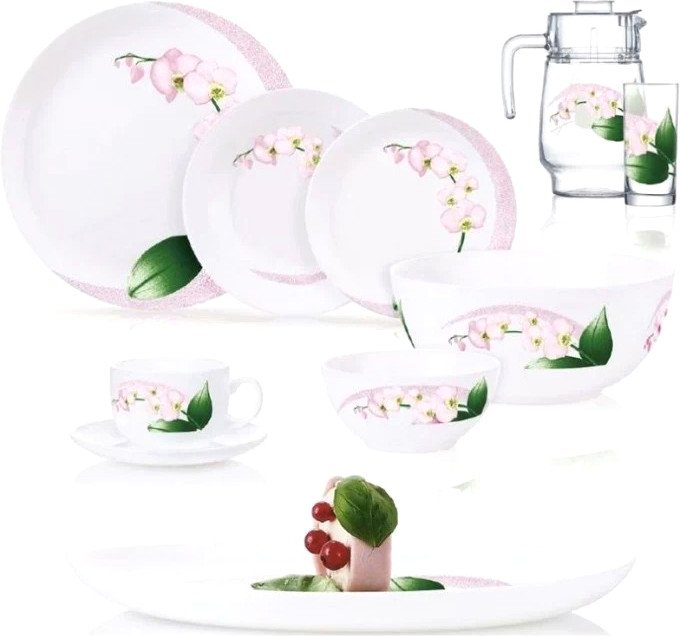

Столовый сервиз Luminarc Дивали Пинк Орхидея P9939 (46пр)