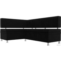 Угловой диван Лига диванов Стайл левый 114525L (микровельвет черный)