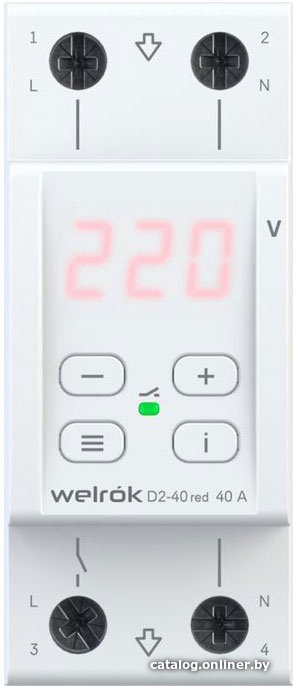 Реле напряжения Welrok D2-40 (Red)
