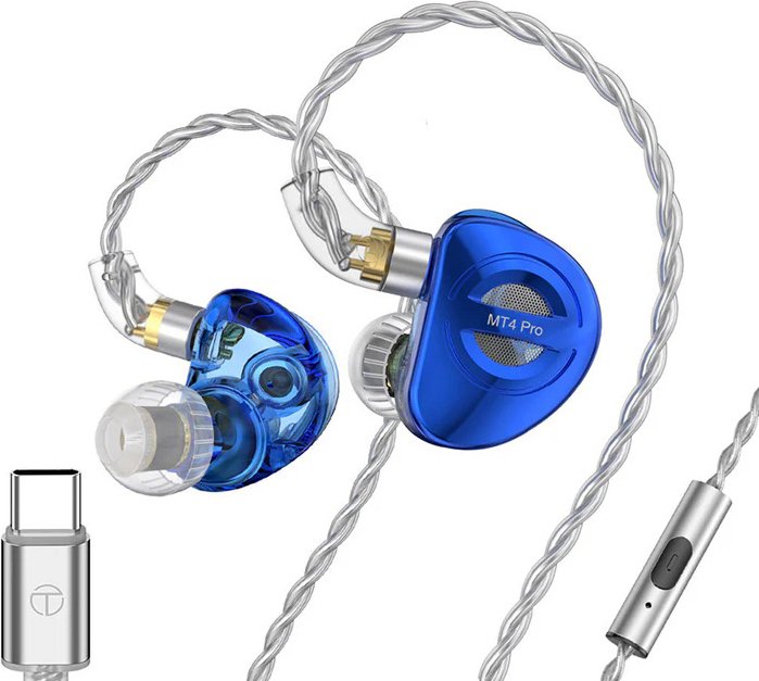 

Наушники TRN MT4 Pro USB Type-C (синий, с микрофоном)