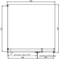 Душевой уголок Ambassador Diamond 12011103R 100х100