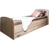 Кровать Doma Виктория 80x200 с ящиками (ясень шимо светлый)