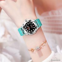 Умные часы Hoco Y13 (серебристый/бирюзовый)