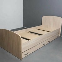 Кровать Doma Виктория 80x200 с ящиками (ясень шимо светлый)