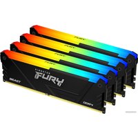 Оперативная память Kingston FURY Beast RGB 4x32ГБ DDR4 3600 МГц KF436C18BB2AK4/128