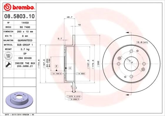 

Brembo 08580310