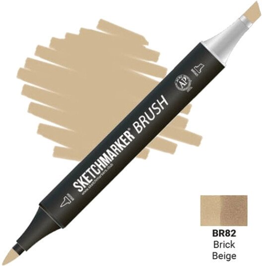 

Маркер художественный Sketchmarker Brush Двусторонний BR82 SMB-BR82 (бежевый кирпич)