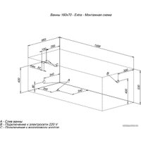 Ванна Aquanet Extra 160x70 (с каркасом)