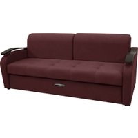 Диван Сириус Лидер-2 НПБ 215x110 (Eva 15 велюр темно-бордовый)