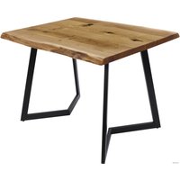 Кухонный стол Buro7 Уиллис 120 (с обзолом и сучками, дуб натуральный/черный)