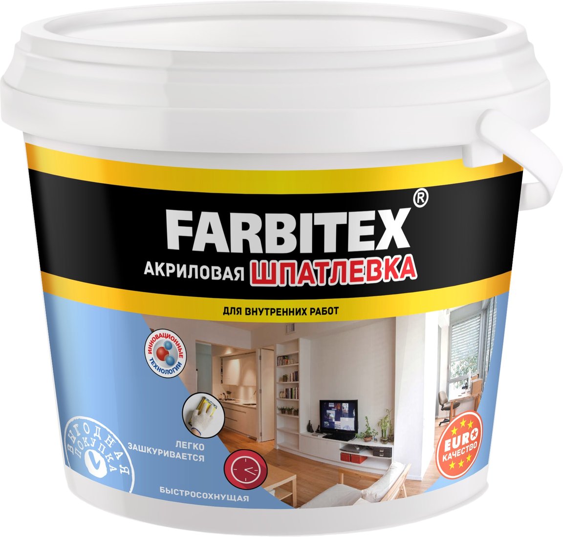 

Шпатлевка Farbitex акриловая для внутренних работ (3.5 кг)