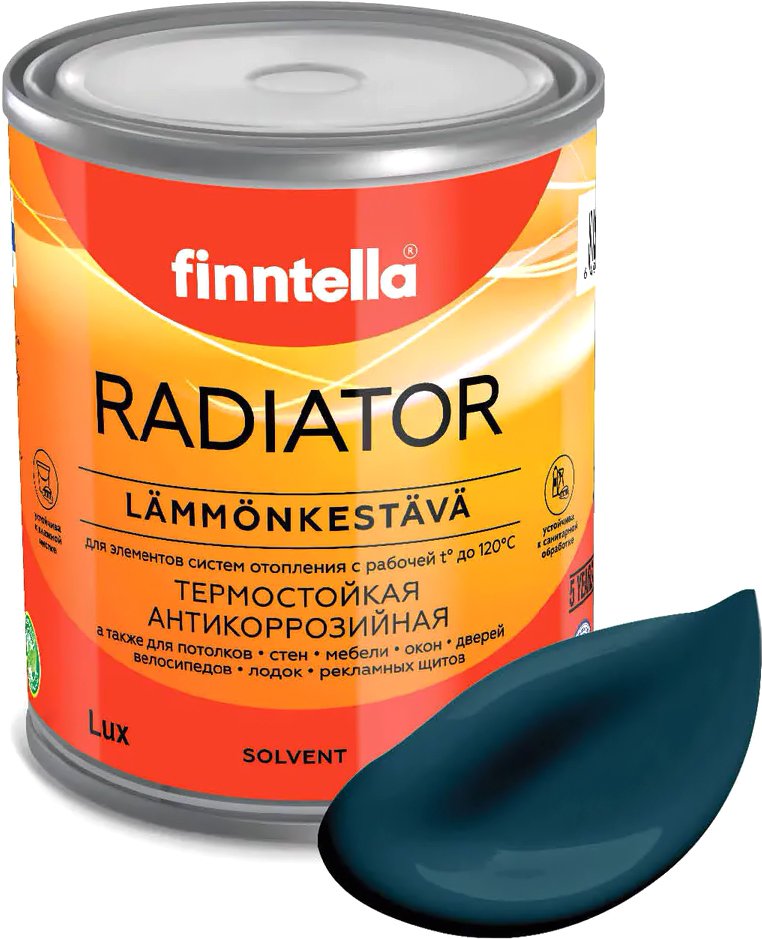 

Краска Finntella Radiator Valtameri F-19-1-3-FL010 2.7 л (темно-бирюзовый)