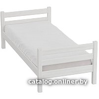 Кровать Мебельград Соня вариант 1 (массив сосны белый)