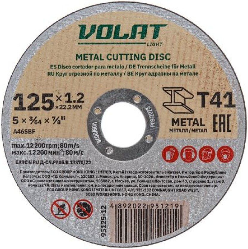 

Отрезной диск Волат 95125-12