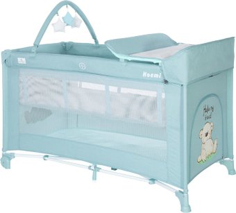 Манеж-кровать Lorelli Noemi 2 Plus (blue surf teddy)