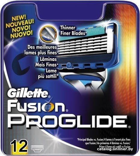 Сменные кассеты для бритья Gillette Fusion ProGlide (12 шт)