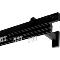 Карниз для штор Lm Decor Флэт Лайн Грид тройной (черный матовый, 2.4м)