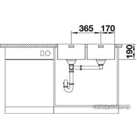 Кухонная мойка Blanco Andano 340/340-IF/A (с клапаном-автоматом)