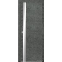 Межкомнатная дверь Юркас Stark ST12 ДО 70x200 (бетон темный/зеркало)