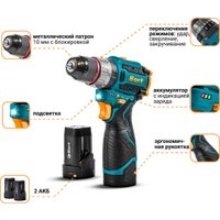 Ударная дрель-шуруповерт Bort BAB-16U 93414882 (с 2-мя АКБ, кейс)