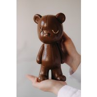 Статуэтка К.РАМА Мишка кожаный Kaws & Bearbrick (коричневый)