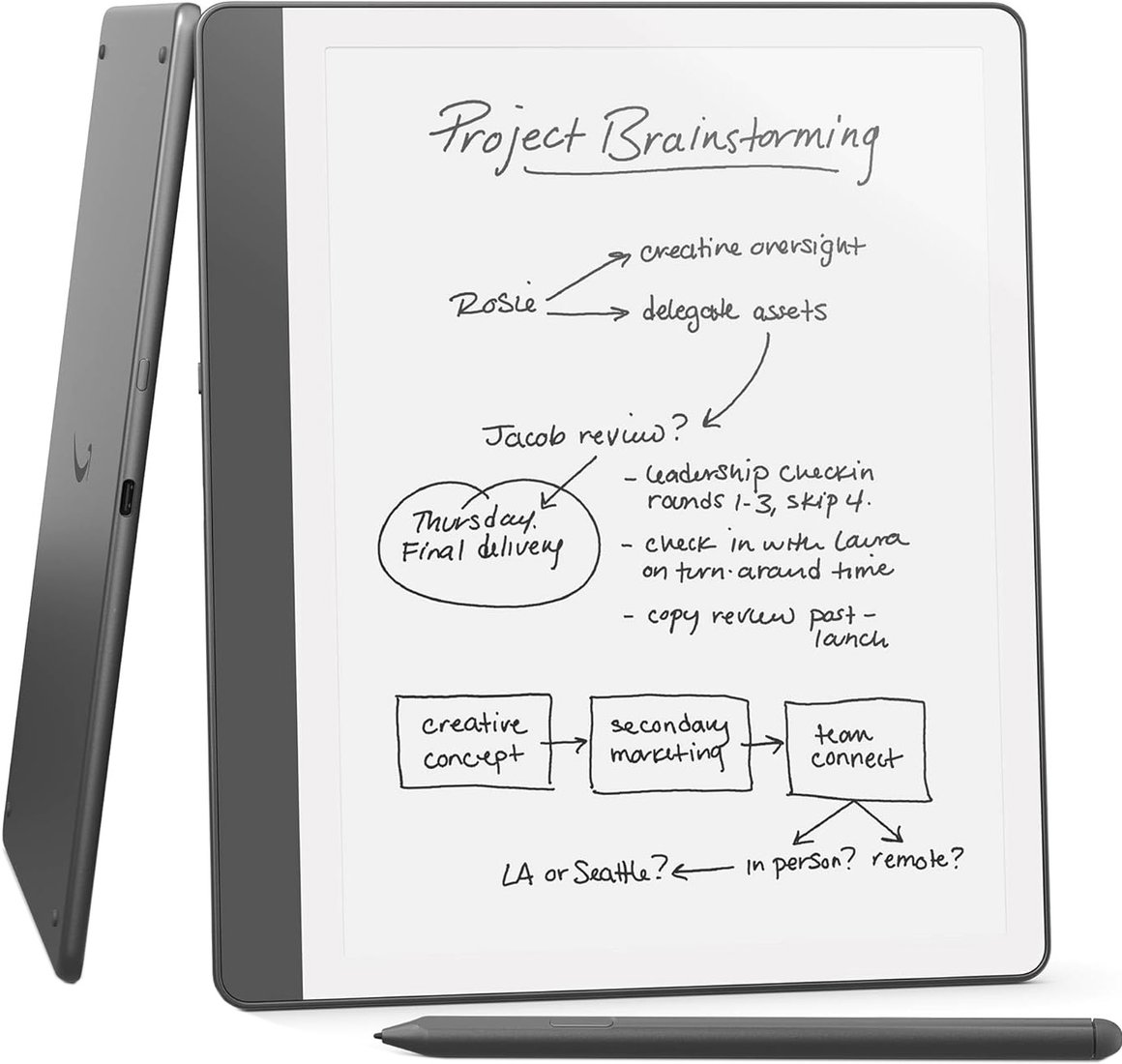 Электронная книга Amazon Kindle Scribe 2024 16GB Premium Pen (темно-серый)