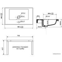  Юввис Тумба Valencia grey 80 534246619 с умывальником Кантэ 80 (серый)