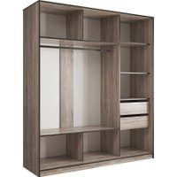 Шкаф-купе Евва АЭП ШК.3.01 233 TG.05 (дуб трюфель/зеркало/венге глянец)