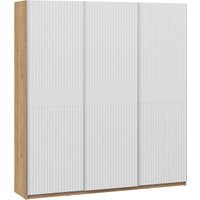 Шкаф-купе Трия Оскар Хилтон Т2 2100 271117 (ручка серебро/дуб крафт золотой/белый матовый)