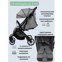 Коляска прогулочная «книга» Panda Baby XX (светло-серый)