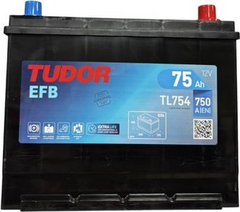 Автомобильный аккумулятор Tudor Start-Stop EFB Asia TL754 (75 А·ч)