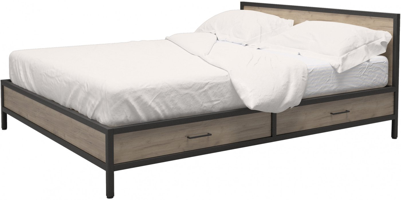 

Кровать Millwood Neo Loft КМ-3.8 Л 207x190x81 (дуб табачный Craft/металл черный)