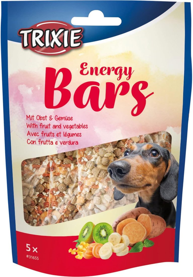 

Лакомство для собак Trixie Energy Bars Vegetables, Fruit and Chicken (пластинки с овощами, фруктами и курицей) 5x20 г