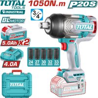 Гайковерт Total TIWLI20105 (с 2-мя АКБ, кейс)