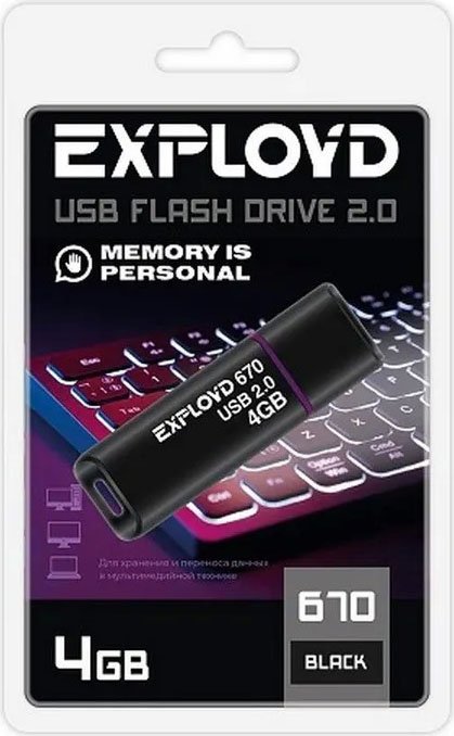 

USB Flash Exployd 670 4GB (черный)