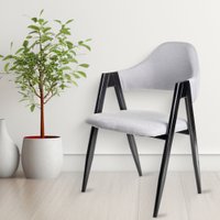 Стул с подлокотниками Mio Tesoro Луна DC-048A (серый/черный)