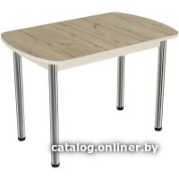 Кухонный стол ВВР Пластиковый (дуб кера/подстолье прямое серый)