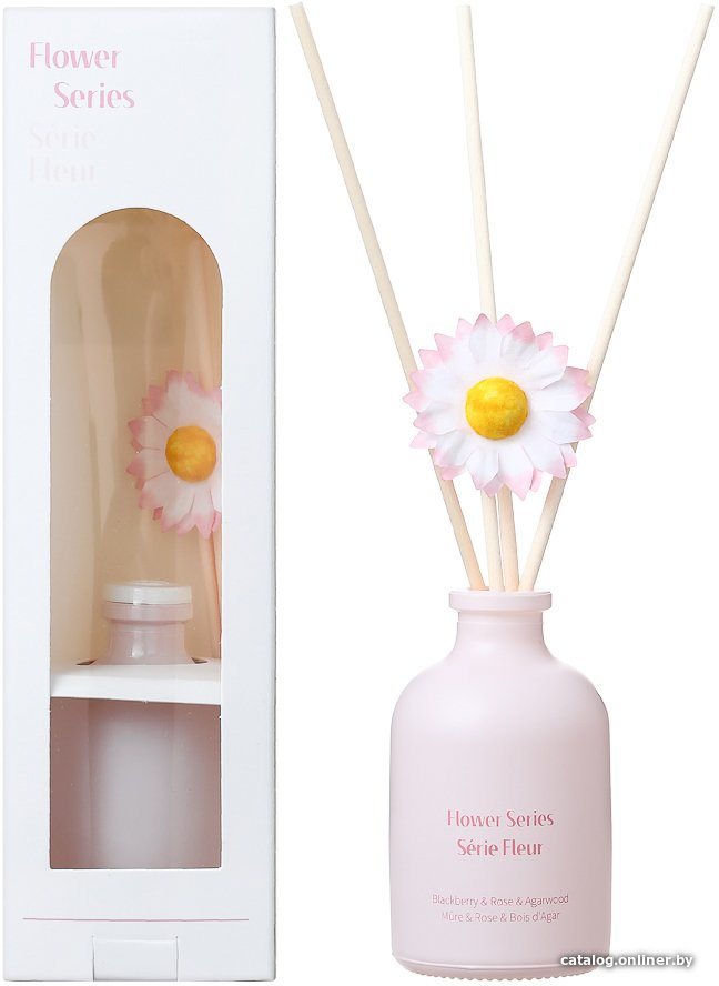Аромадиффузор Miniso Flower Series Reed Diffuser. Blackberry&Rose&Agarwood 2919 (25 мл)